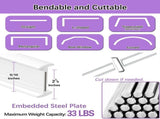 Flexible Bendable Ceiling Curtain Track, Ceiling Mount Curtain Rail, Room Divider Ceiling Track V1192-AZ-W-23131