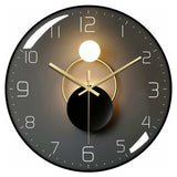 Modern Silent Wall Clock, 30Cm Diameter Wall Clock, ROund Digital Quartz Wall Clock, Suitable For V1188-MS-227-0499