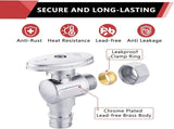 10 PCS Stop Angle Valve Pex-A Inlet, 1/4 Turn,3/8" OD Compression X 1/2" Pex-A Expansion, Chrome V1258-DP02-C-2308