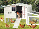 CARLA HOME Automatic Chicken Coop Door Solar Powered with 4 Mode Timer & Light Sensor, Anti-Pinch & V178-36375