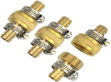 1/2Inch Brass Garden Hose Repair Mender,Solid Brass Male Female Connector with Stainless V1369-AZ3-W-14828