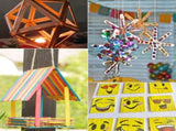 240 Pcs Natural Wood Craft Sticks, Popsicle Sticks, Lolly Sticks for Crafts 4.5 Inch, Ideal for V1259-DP01-A-3216