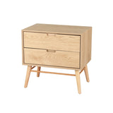 Artiss Bedside Table Drawers Side End Table Storage Cabinet Nightstand Oak GINO FUR-T-BS02-2D-WD