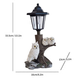 Resin Hummingbird Solar Lamp Outdoor Garden Sculpture Couple Hummingbird - Multi-color - Size 57 V1347-118-89810-MLT-57