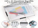 Mesh Zipper Pouch Bags, 24Pcs A5 Zipper Wallet Bags, Waterproof Pochette Plastique, Clear Mesh V1259-DP01-A-2939