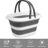 16 L Collapsible Mop Bucket, Foldable Plastic Cleaning Tub with Handle for Laundry, Car Washing, V1189-LC-AMZ-00074