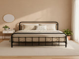 Artiss Bed Frame Metal Bed Frame LEO - Queen MBED-C-LEO-Q-BK