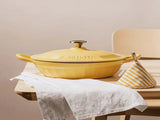 BUYDEEM CP581 Enameled Cast Iron Dutch Oven Yellow V943-CP581-28CM-YELLOW
