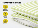 Gardeon Outdoor Chaise Lounge Cushion Lounge Chair Pad Sunbed Mattress Green OLC-LOUNGE-STP-GN