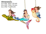 Christabelle 3 Mermaid Christmas Ornaments Assorted Novelty Figures 13cm Xmas Tree Decorations 112_SHD2008