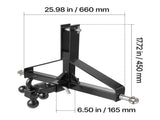 3 Point Trailer Hitch with 2 in Receiver, 3pt Quick Hitch Attachment, Heavy Duty Tractor Tow Drawbar V952-ASJXJSQDKSXTJ54AM001V0