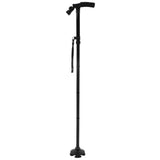 Aluminum Alloy Telescopic Crutches Walking Sticks Outdoor Elderly Cane With Torch V1294-YM0714-3114210162211