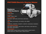 Starter 17986, Starter Motor Replacement Compatible with Buick 3.6L V6 06-08, Cadillac SRX 3.0L V6 V952-DDQDMDPN17984J8R3001V9