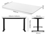 Levede Motorised Standing Desk Adjustable 120cm White 800x 1.5MM DH4948-120D-BKWH