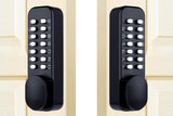 Gate Door Locks Set with Keypad Mechanical Keyless Entry Door Lock for Garden Garage Yard -Black V1263-JX-6287-1