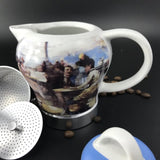Afternoon Tea Vintage Porcelain Ceramic Italian Stove Top Espresso Coffee Maker 3-4Cups 200ml V891-HW-CCMS-X1