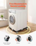 VEVOR Fridge Stand Mobile Base, 1200 lbs Load Capacity, Washing Machine Stand with 8 Locking Twin V952-JJBYTCSJG233A4YR7V0