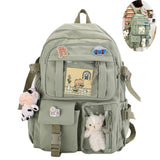 Kids School Backpack with Accessories, Green, 43x31 cm, Compatible with School Essentials V1188-MS-325-0302