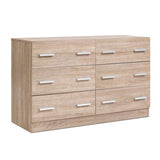 Artiss 6 Chest of Drawers - VEDA Pine FURNI-N-CDR-01-WD-AB