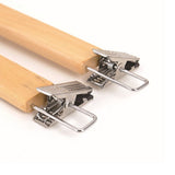 Wooden Hangers Hangers for Clothes Pack of 5 Adjustable Non Slip Clips Grip V1369-AZ3-W-15761