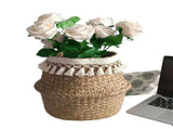 Natural Woven Straw Basket Foldable Woven Storage Basket Plant Straw Basket V1294-YM0717-10183711