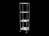 Wire Storage Rack 35x35cm Chrome Shelving with Wheels V63-841491