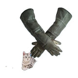 Thick Cowhide Animal Handling Gloves for Dog Cat Bird Snake Parrot Lizard, Anti-Bite and Scratch V1189-LC-DG-00061