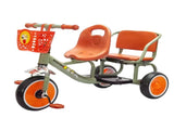 Kids Double Tricycle Pedal Push Ride-On Cart V728-LP601099908300286