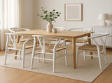 Levede 6x Dining Chairs Wooden Hans White CH1041-2-WHX3