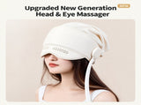 3-in-1 Heated Head Eye and Neck Massager with 360&deg Wrap Design, Adjustable Corded Controller and V1341-ZY-EP7EY8BP-BEIGE