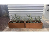 Corten Steel Planter Box 62x40x39cm Outdoor Garden Raised Bed Rust Finish V63-954411