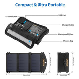 CHOETECH SC001 19W Portable Solar Panel Charger SunPower Panels Dual USB Charger for V28-ELECHOSC001