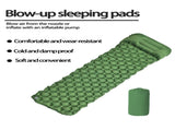 2pc Ultralight Inflatable Camping Sleeping Mat with Integrated Pillow - Waterproof 40D Nylon V888-ELOSUNG35942