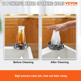 VEVOR Glass Rinser 10-Hole Rotating Stainless Steel Washer ABS Cup Holder V952-TMAZSXBQLSN3YMGJJV0