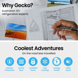 GECKO 95L Portable Upright Fridge and Freezer, 12V/24V for Camping, Caravans, Black V219-CAPFCHGEKA10B