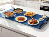 Devanti Food Warming Mat 80cm Electric Food Warmer Roll Up Buffet Tray Blue FWM-8D-BL