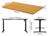 Levede Motorised Standing Desk Adjustable 140cm Natural 1000x 1MM DH4948-140S-BKNT