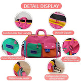 Color-Block Stitching Large Travel Duffel Bag Multi-Functional Hand Luggage for Casual V1232-ZSBB-002