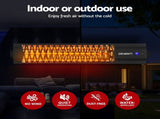 Devanti 2PCS Electric Strip Heater Radiant Infrared Heaters 2000W RHP-T10R-2000-BK-2X