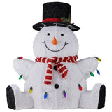 Christabelle 82cm Sitting Snowman Christmas Display with Lights 112_MHA505