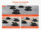 Deck Blocks 8 PCS, 2200 lbs / 997.90 kg Load Capacity Deck Support Plastic Pedestal Paver, Raising V952-SKCZCJZSKC606IPRZ001V0