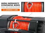 ZESUPER 4500lb Electric Winch 12V Synthetic Rope Boat Winch ATV Winch Kit Boat Winch UTV 4WD V211-AUEB-ZEEW004N