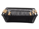 3pcs Metal Wire Storage Basket Large Capacity Decorative Sturdy Iron Art Storage Basket for Books V1294-YM0706-3117230184511