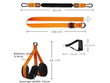 Orange Heavy Duty Pull-Up Assist Strap System With Foam Handles - Adjustable Resistance V888-ELOSUNG39405