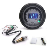 2 in 1 Meter 52MM Narrowband Digital Air Fuel Ratio Gauge Kit 12 V Car Volmeter with O2 Sensor Car V1366-AZ2-W-18414