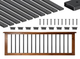 61 Pack Deck Balusters, 82 cm Galvanized Steel Railing Spindles, Hollow Rectangle Metal Decking V952-BPKLGZT61G328HWPY001V0