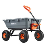 VEVOR Dump Cart, Poly Garden Dump Cart with Easy to Assemble Steel Frame, Dump Wagon with 2-in-1 V952-SLZXTC800B00XSY7GV0