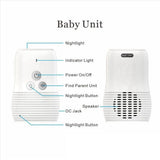 Baby Audio Monitor 2-Way Talk Intercom Wireless Night Light Home Child Safety Device 2.4GHz US-Plug V1370-AZ4-11694