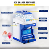 VEVOR Commercial Ice Shaver Ice Shaving Machine Crusher Snow Cone Maker 200KG/H V952-PBJBY-18800000001V3