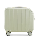 Grain White 18-Inch Lightweight Carry-On Luggage - Waterproof & Anti-Theft Suitcase with Silent V888-ELOSUNG15009